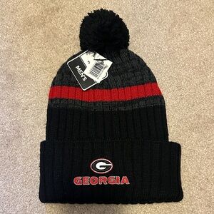 UGA Georgia BULLDOGS WITH TAGS Black and Red Knit Beanie
